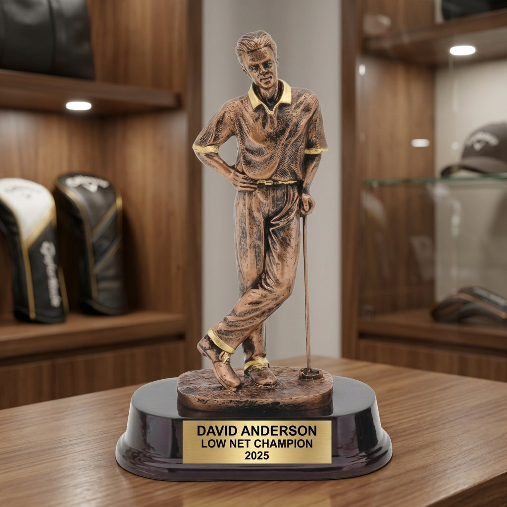 Personalized | Golf Award | Custom Engraved | Golfer | Trophy | Award | Engraved | Tournament | Custom | Gift | Men | Retirement | Coach - View 3