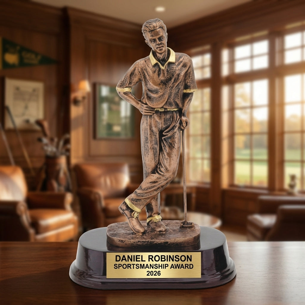 Personalized | Golf Award | Custom Engraved | Golfer | Trophy | Award | Engraved | Tournament | Custom | Gift | Men | Retirement | Coach - View 4