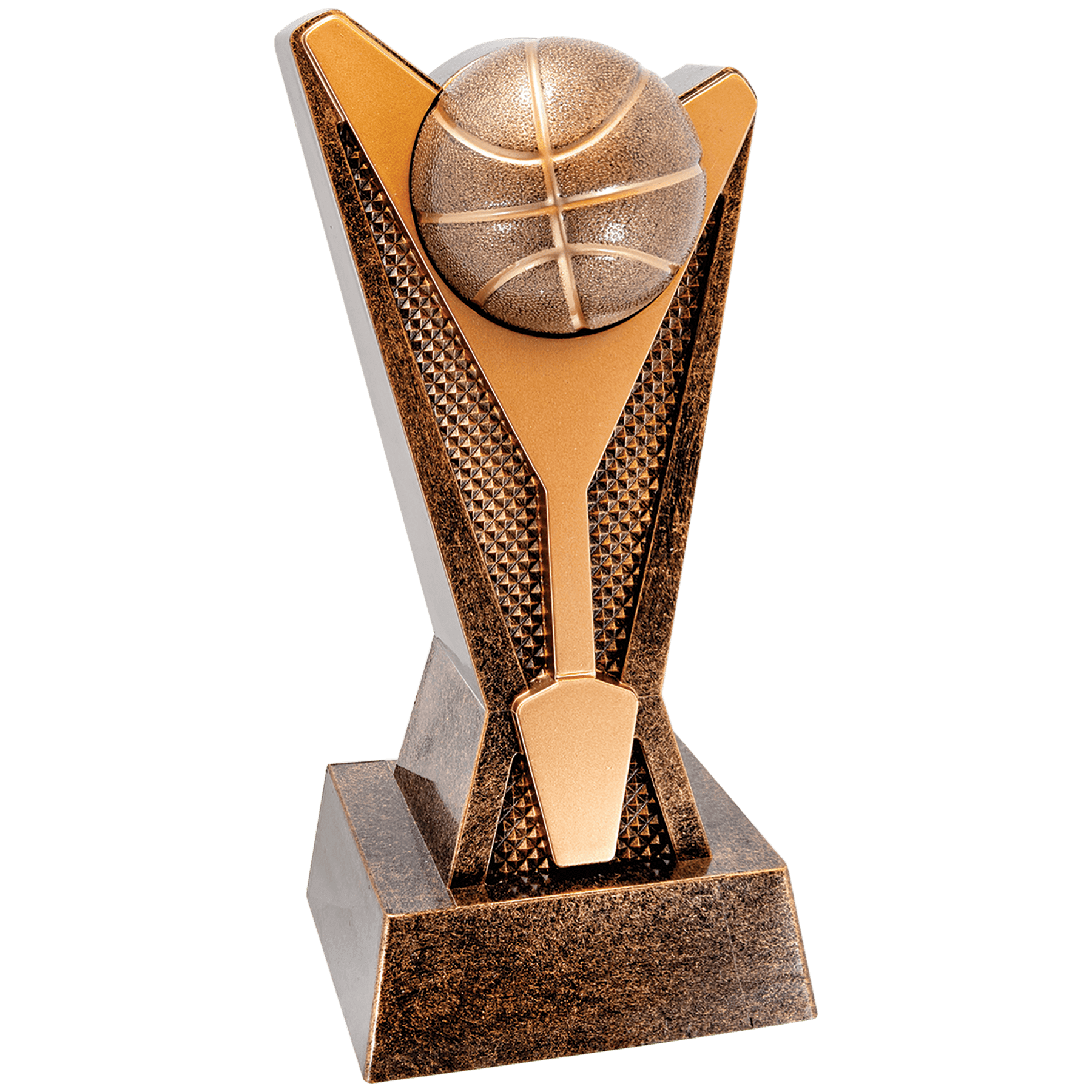 Personalized Basketball Trophy 7.5"/9" - Custom Engraved ROCK STR AWRD for Team, Coach & MVP Awards - View 1