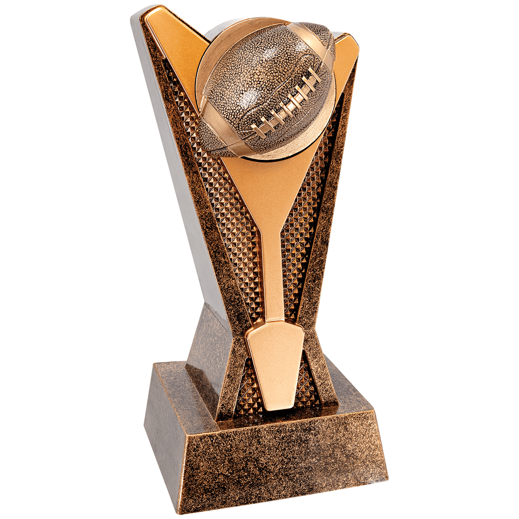 Personalized Football Trophy 7.5"/9" - Custom Engraved ROCK STAR AWRD for Team, Coach & MVP Awards - View 1