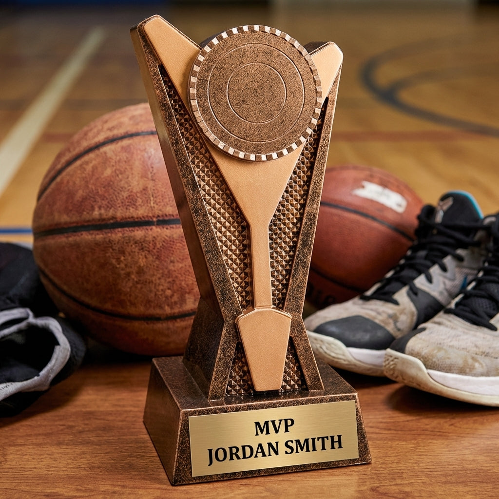 Personalized Sports Trophy 7.5" - Custom Engraved RKS for Team, Coach & MVP - View 3