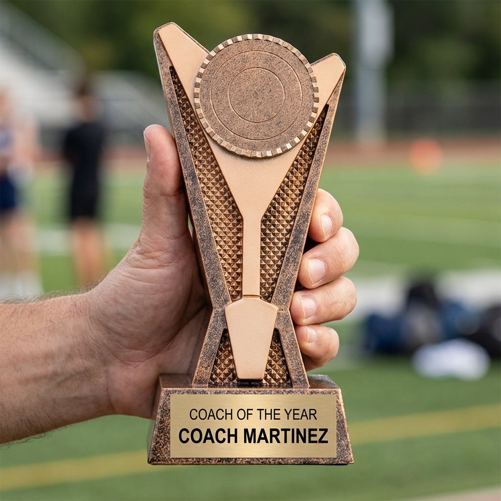 Personalized Sports Trophy 7.5" - Custom Engraved RKS for Team, Coach & MVP - View 5