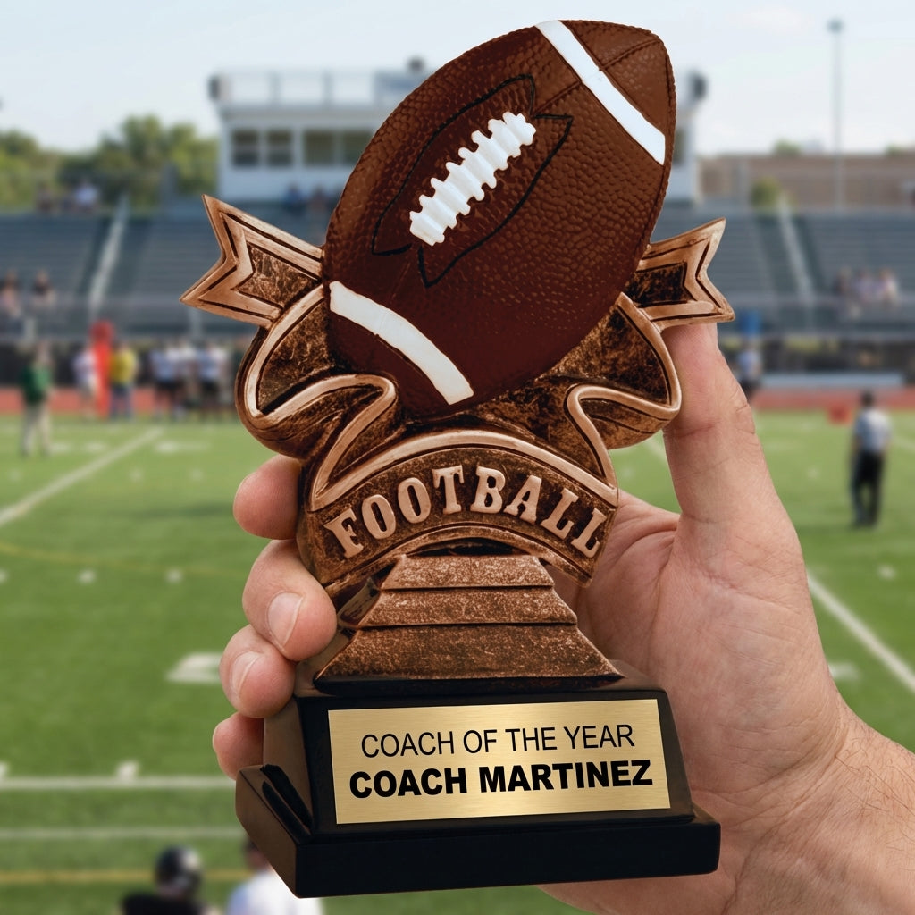Personalized Sports Trophy 5.5" - Custom Engraved RR for Team, Coach & MVP - View 5