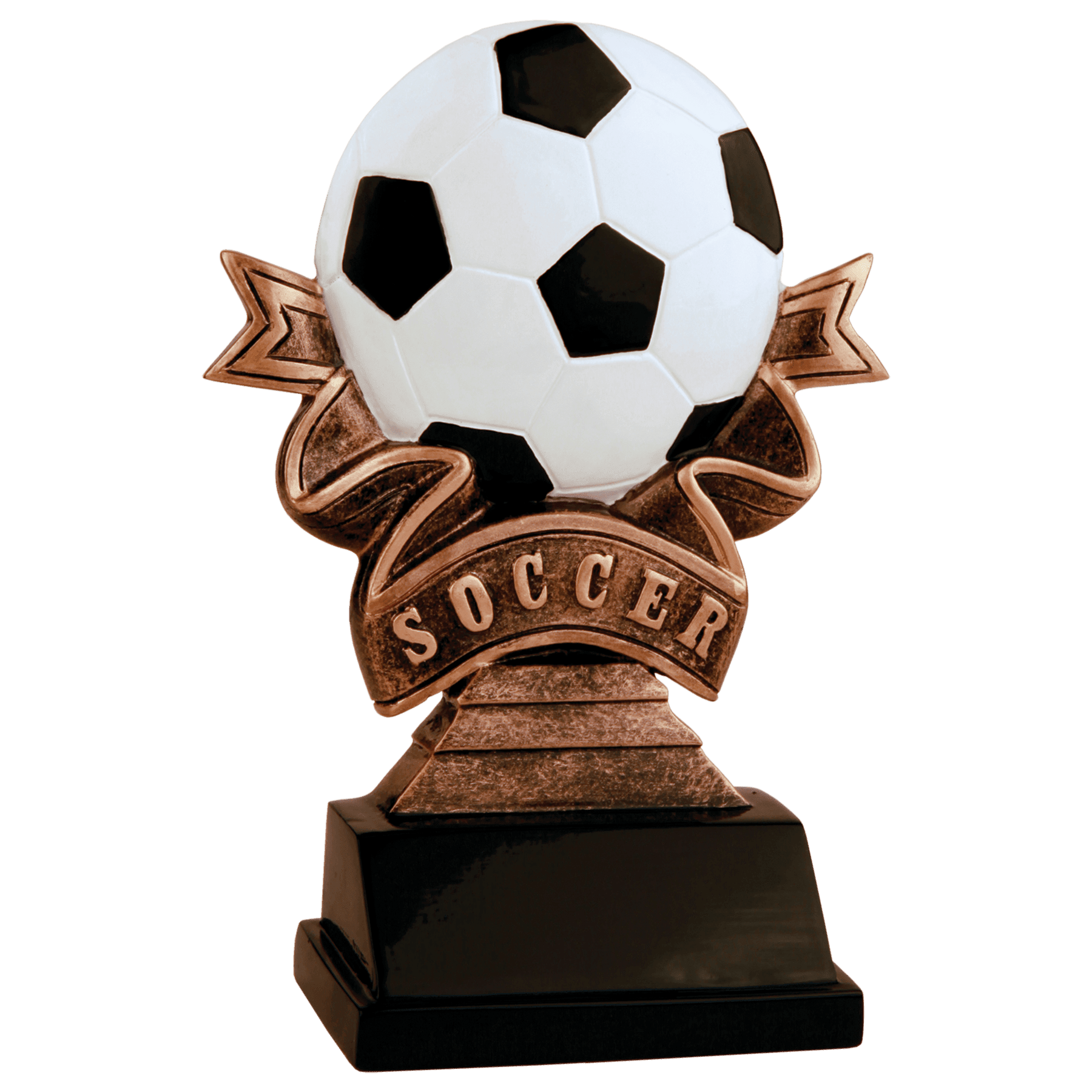 Personalized Soccer Trophy 5.5" - Custom Engraved RR for Team, Coach & MVP - View 1