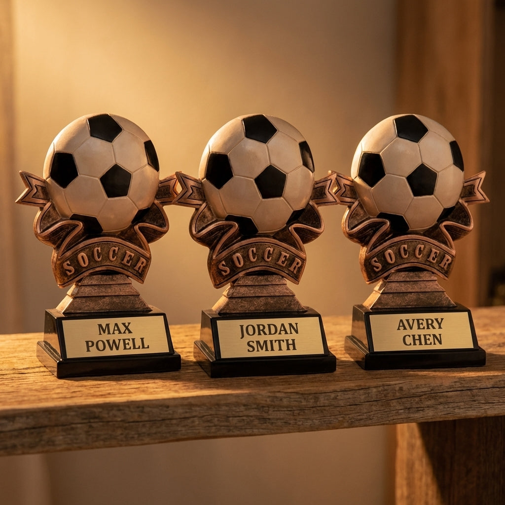 Personalized Soccer Trophy 5.5" - Custom Engraved RR for Team, Coach & MVP - View 4