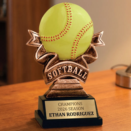 Personalized Football Trophy 5.5" - Custom Engraved RR for Team, Coach & MVP - View 2