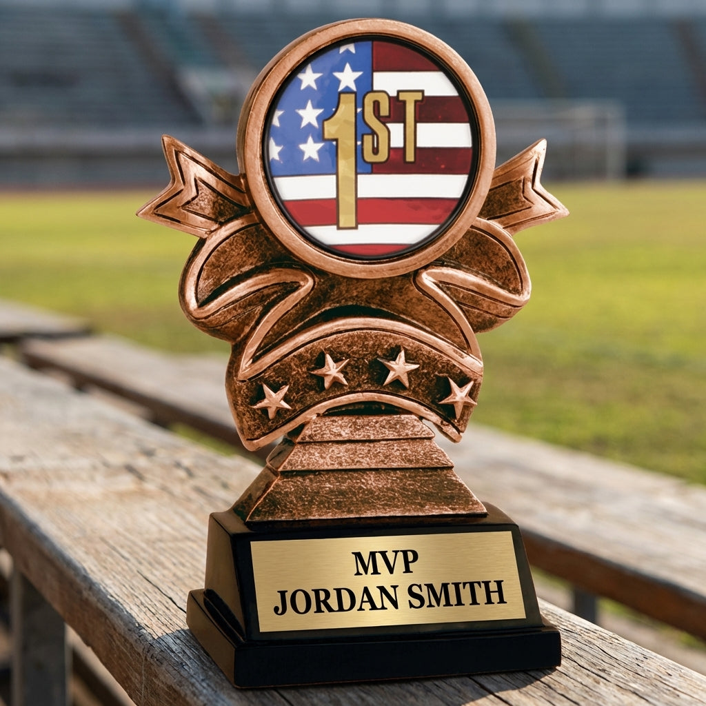 Personalized Sports Trophy 5.5" - Custom Engraved RR for Team, Coach & MVP - View 3