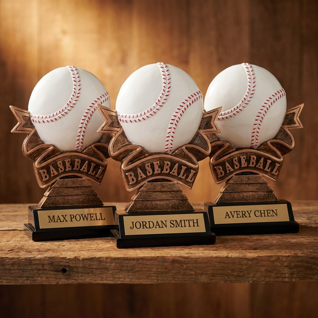 Personalized Baseball Trophy 7" - Custom Engraved RR for Team, Coach & MVP - View 4
