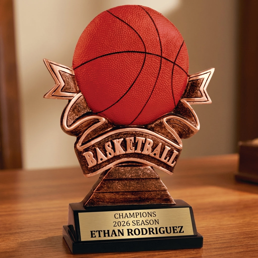 Personalized Sports Trophy 7" - Custom Engraved RR for Team, Coach & MVP - View 2
