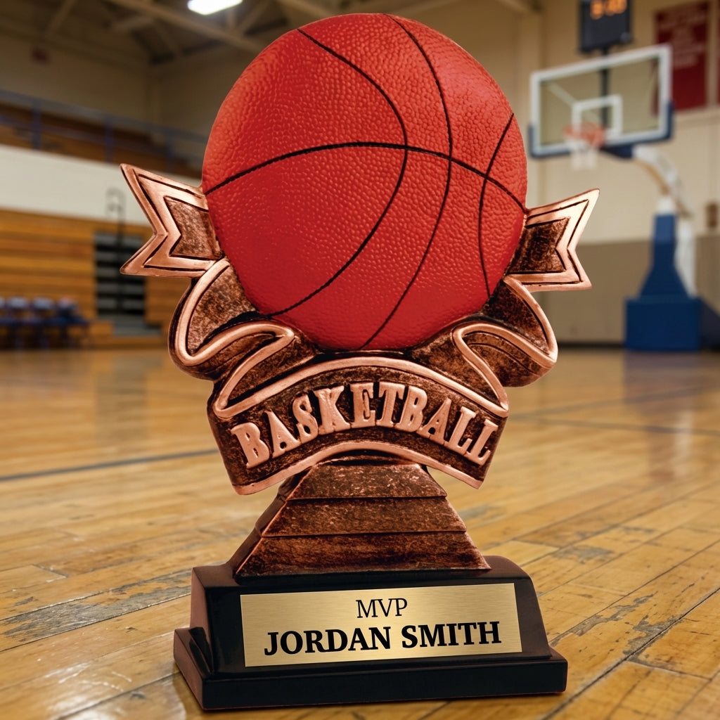Personalized Sports Trophy 7" - Custom Engraved RR for Team, Coach & MVP - View 3