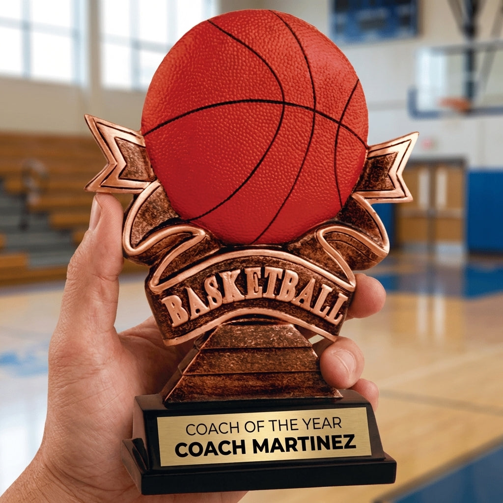 Personalized Sports Trophy 7" - Custom Engraved RR for Team, Coach & MVP - View 5