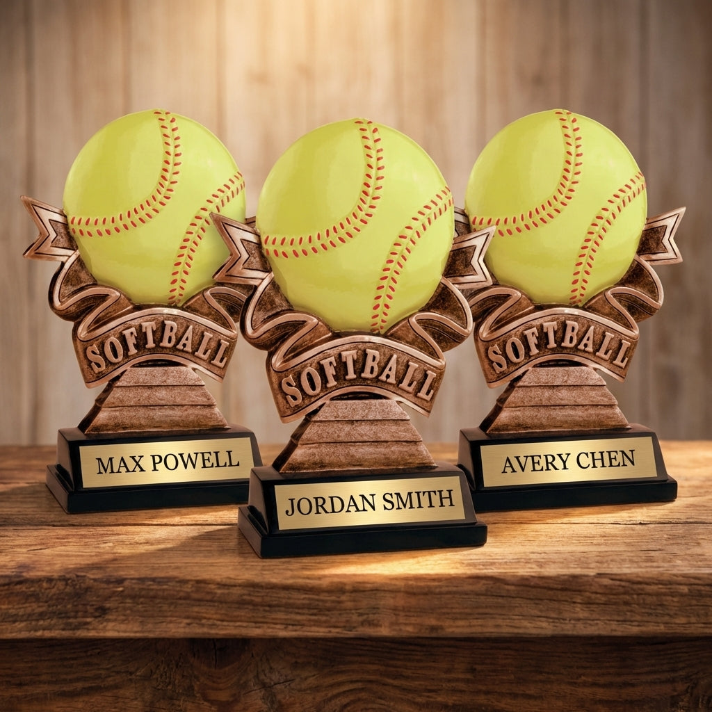 Personalized Softball Trophy 7" - Custom Engraved RR for Team, Coach & MVP - View 4