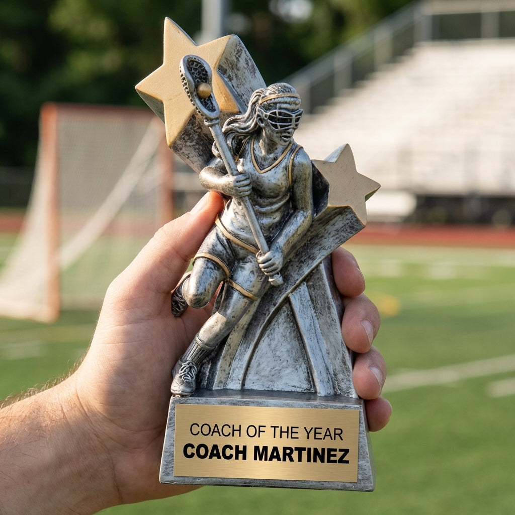 Personalized Sports Trophy 6" - Custom Engraved RSS for Team, Coach & MVP - View 5