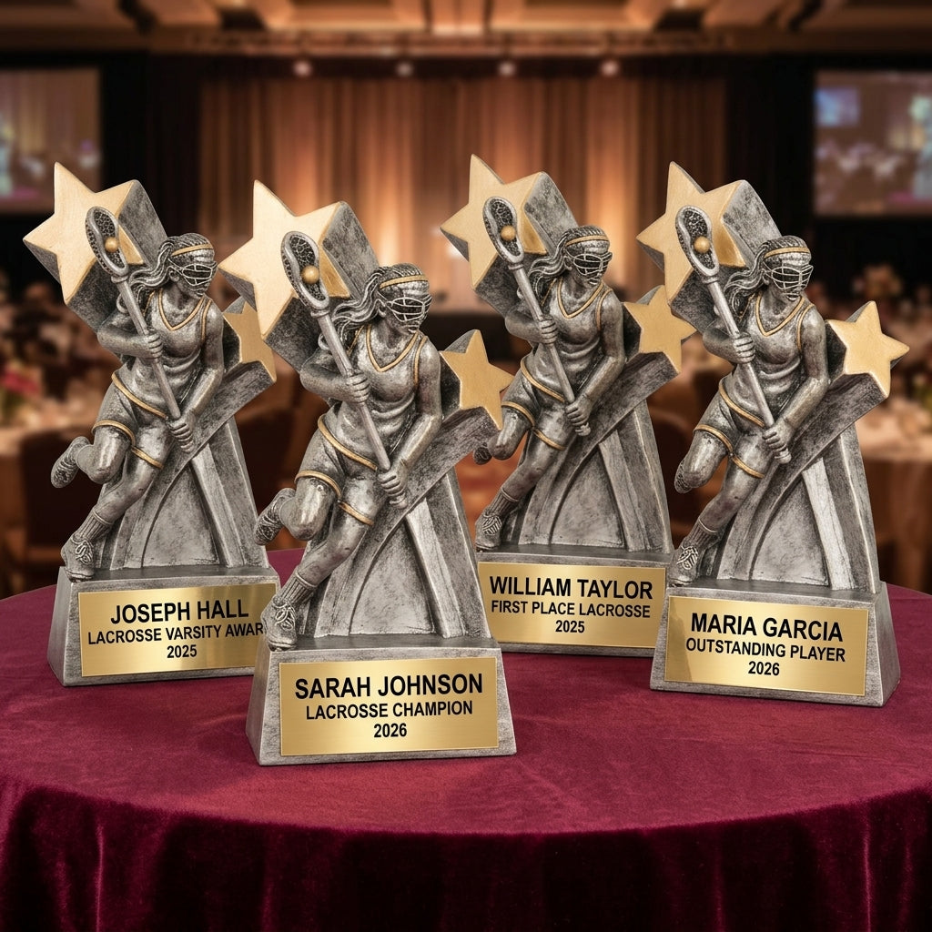 Lacrosse Trophy Award | Personalized Lacrosse Gift | Custom Engraved | Lacrosse Awards | Team Gifts | Lacrosse Coach Gift - View 6
