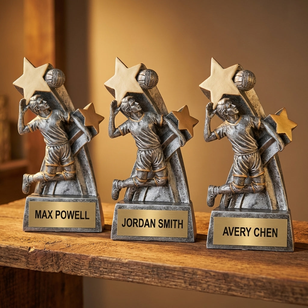 Personalized Volleyball Trophy 6" - Custom Engraved RSS for Team, Coach & MVP - View 4