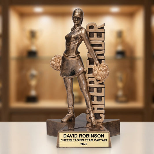 Cheerleading Award Trophy | Personalized | Custom Engraved | Cheer Trophy | Cheer Gift | Cheerleader Award - View 1