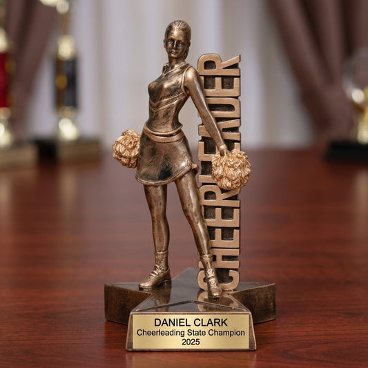 Cheerleading Award Trophy | Personalized | Custom Engraved | Cheer Trophy | Cheer Gift | Cheerleader Award - View 2