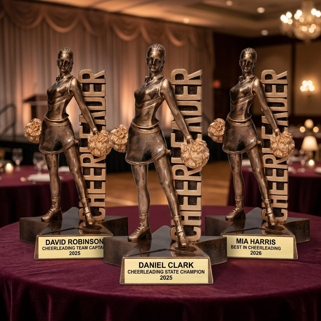 Cheerleading Award Trophy | Personalized | Custom Engraved | Cheer Trophy | Cheer Gift | Cheerleader Award - View 6
