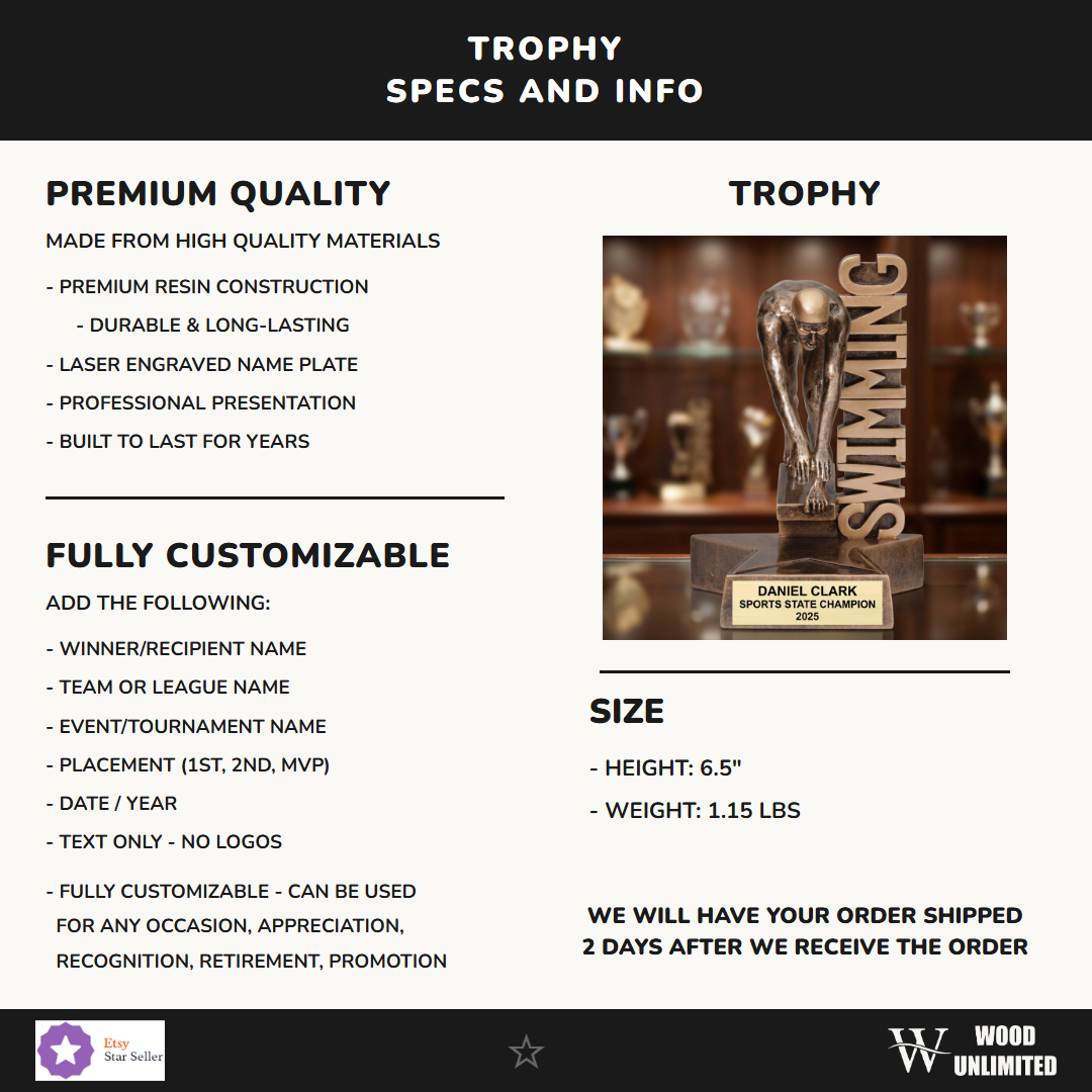 Sports Award Trophy 6"