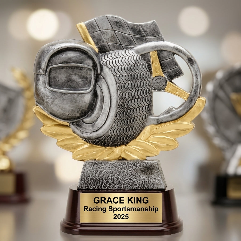 Racing Award Trophy | Personalized | Custom Engraved Racing Trophy | Motorsport Gift | Race Car Driver Award | Championship Trophy - View 4