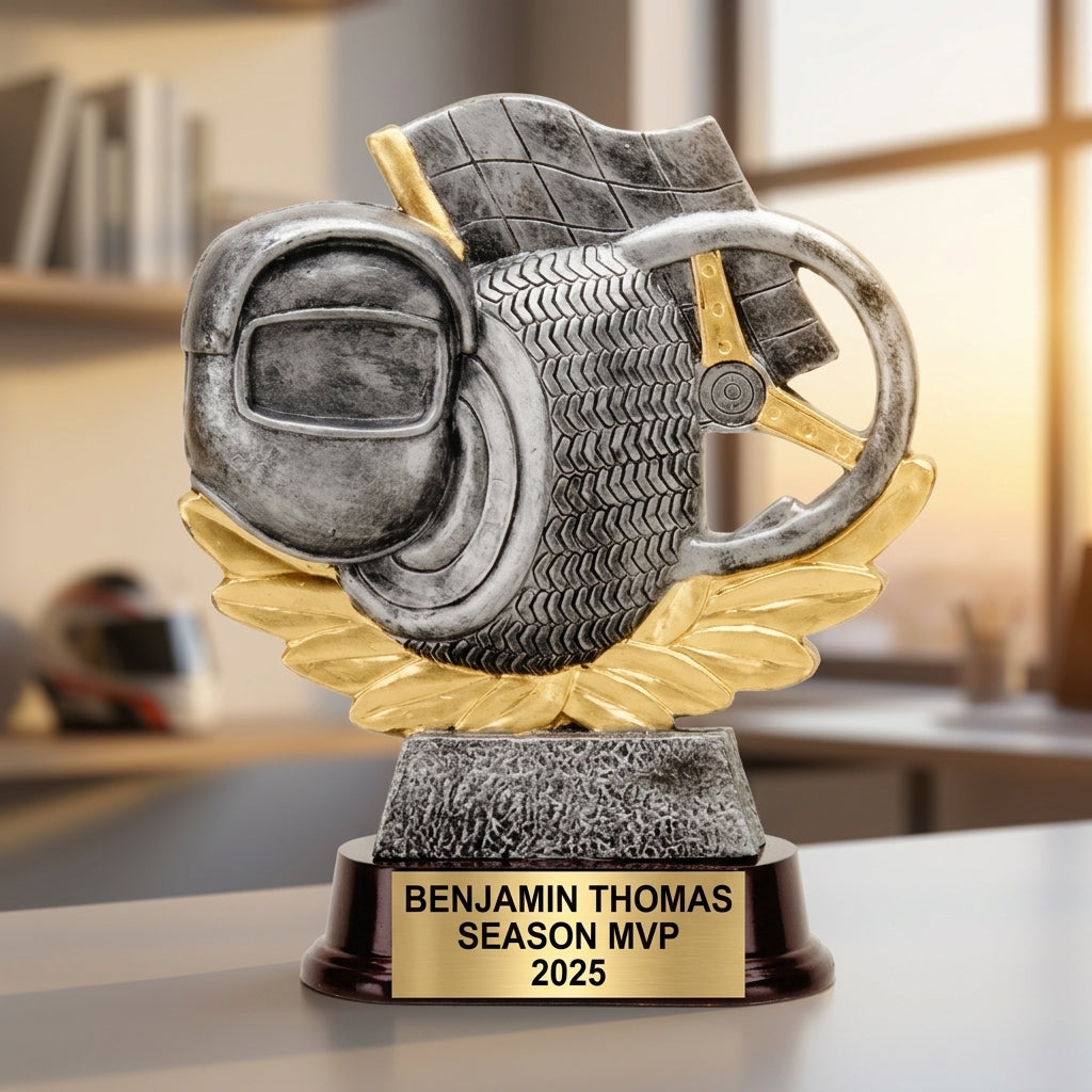 Racing Award Trophy | Personalized | Custom Engraved Racing Trophy | Motorsport Gift | Race Car Driver Award | Championship Trophy - View 5