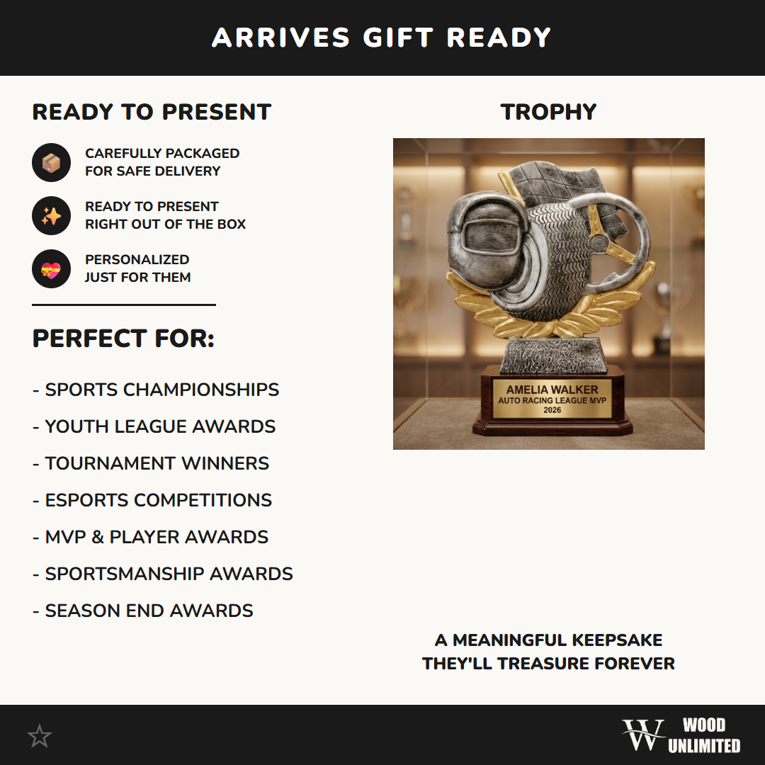 Racing Award Trophy | Personalized | Custom Engraved Racing Trophy | Motorsport Gift | Race Car Driver Award | Championship Trophy