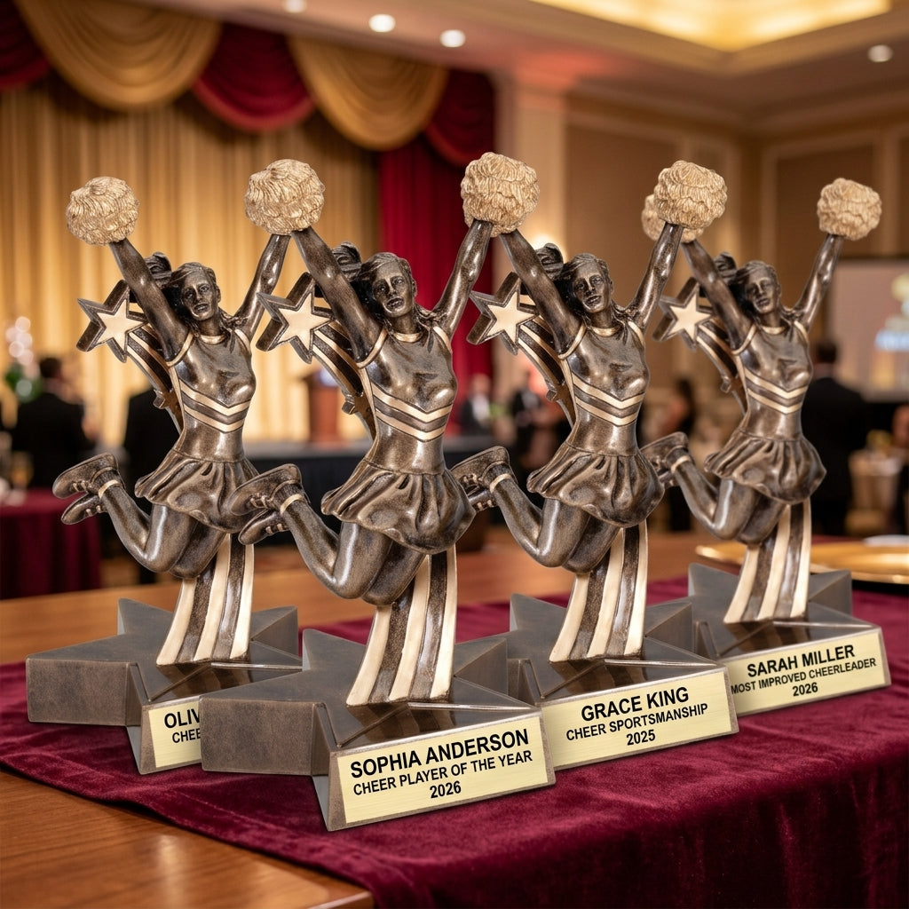 Cheer Award Trophy | Personalized | Custom Engraved | Cheerleader Gift | Team Award | Cheerleading Trophy - View 6