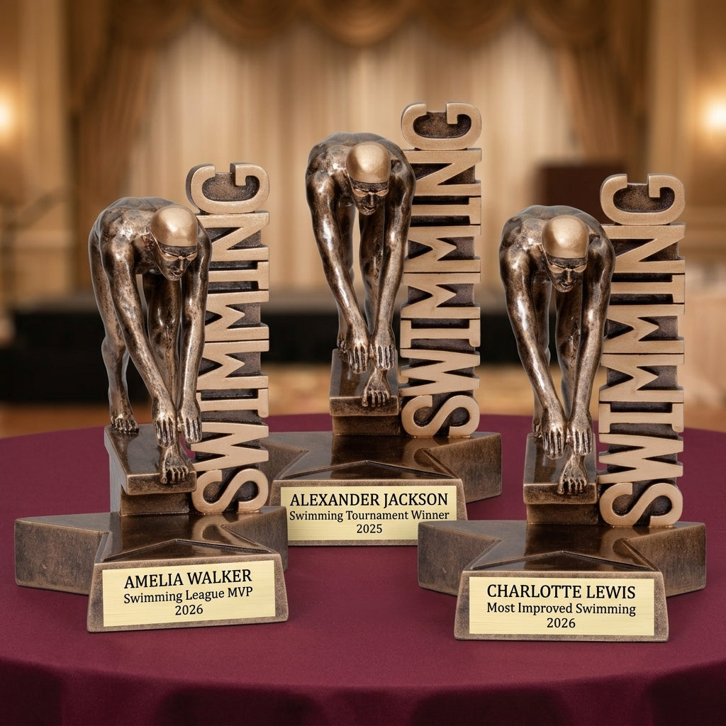 Swimming Trophy Award | Personalized | Custom Engraved | Swim Meet Champion | Team Award | Personalized Gift - View 6