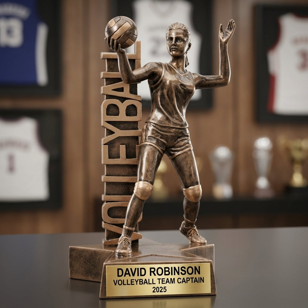 Volleyball Award Trophy | Personalized | Custom Engraved | Volleyball Gift | MVP | Champion | Coach Gift - View 3
