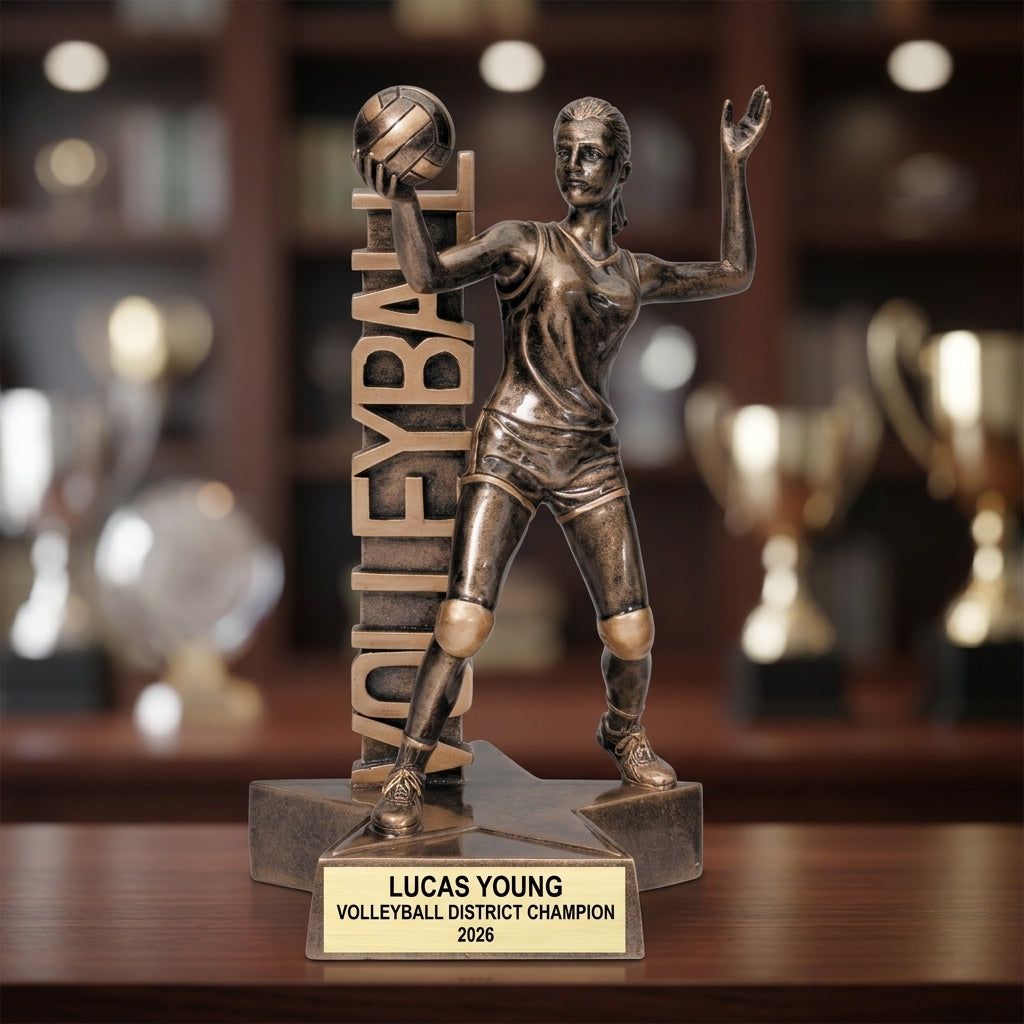 Volleyball Award Trophy | Personalized | Custom Engraved | Volleyball Gift | MVP | Champion | Coach Gift - View 4