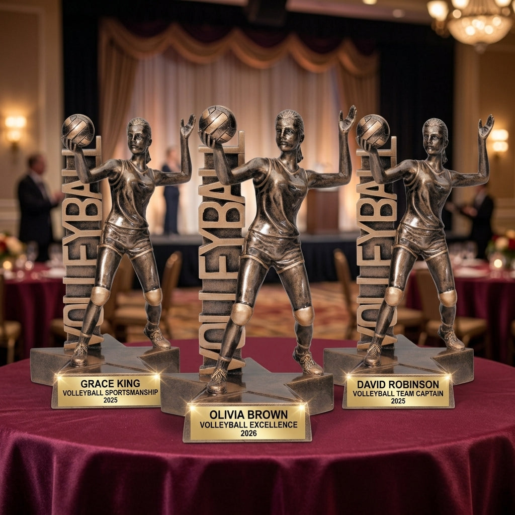 Volleyball Award Trophy | Personalized | Custom Engraved | Volleyball Gift | MVP | Champion | Coach Gift - View 6
