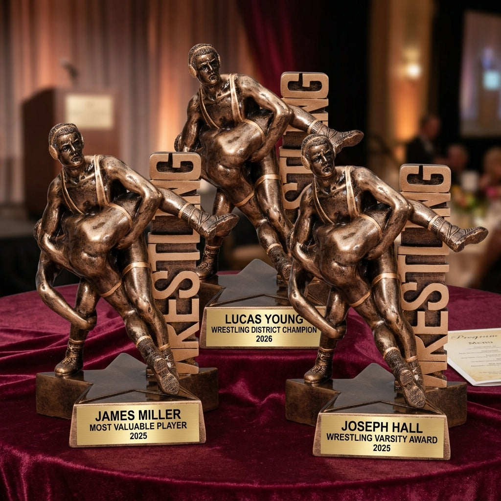 Wrestling Award Trophy | Personalized | Custom Engraved | Wrestling Gift | Wrestling Champion | Wrestler Gift - View 6