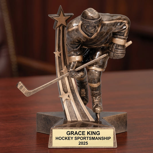 Hockey Trophy Award | Personalized Hockey Award | Custom Engraved | Hockey Gift | Team Award | Hockey Tournament | Personalized Trophy - View 2