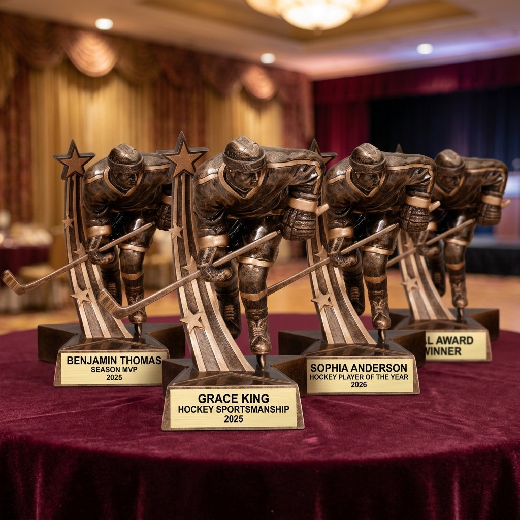 Hockey Trophy Award | Personalized Hockey Award | Custom Engraved | Hockey Gift | Team Award | Hockey Tournament | Personalized Trophy - View 6