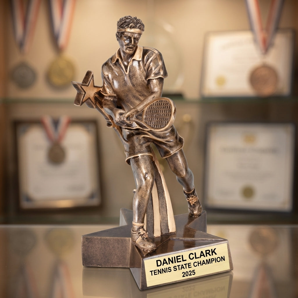 Tennis Trophy Award | Personalized | Custom Engraved | Tennis Champion | MVP | Tennis Gift - View 1