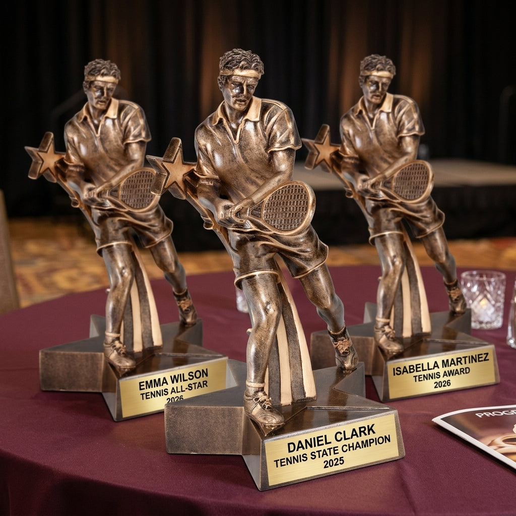 Tennis Trophy Award | Personalized | Custom Engraved | Tennis Gift | Sports Award | Champion Trophy | Tennis MVP | Gift for Tennis Player - View 6