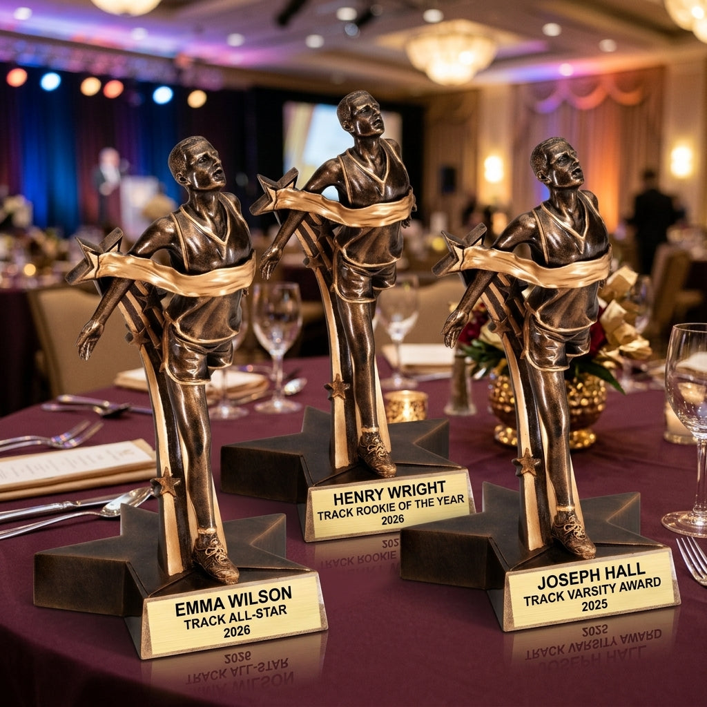 Track Award Trophy | Personalized | Custom Engraved Name Plate | Track Meet Champion | Running Trophy - View 6