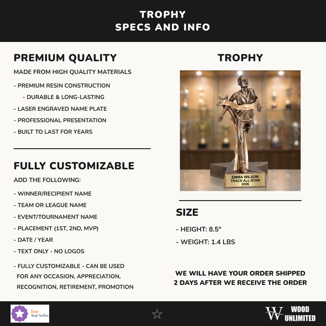 Track Award Trophy 8"