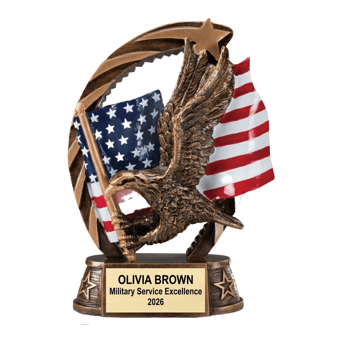 Military Trophy Award | Personalized | Custom Engraved | Retirement Gift | Service Award | Promotion Gift