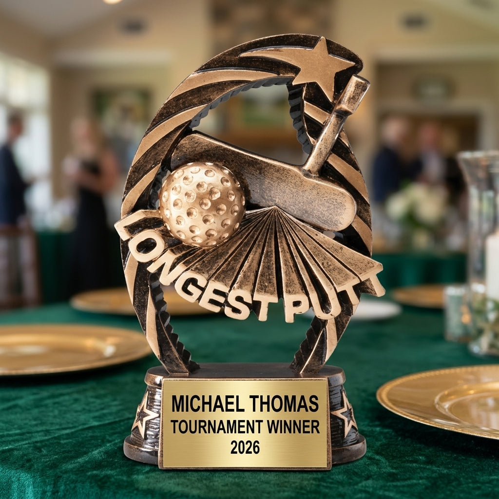 Golf Award Trophy | Personalized Golf Trophy | Custom Engraved | Golf Tournament Champion | Gift for Golfer - View 2