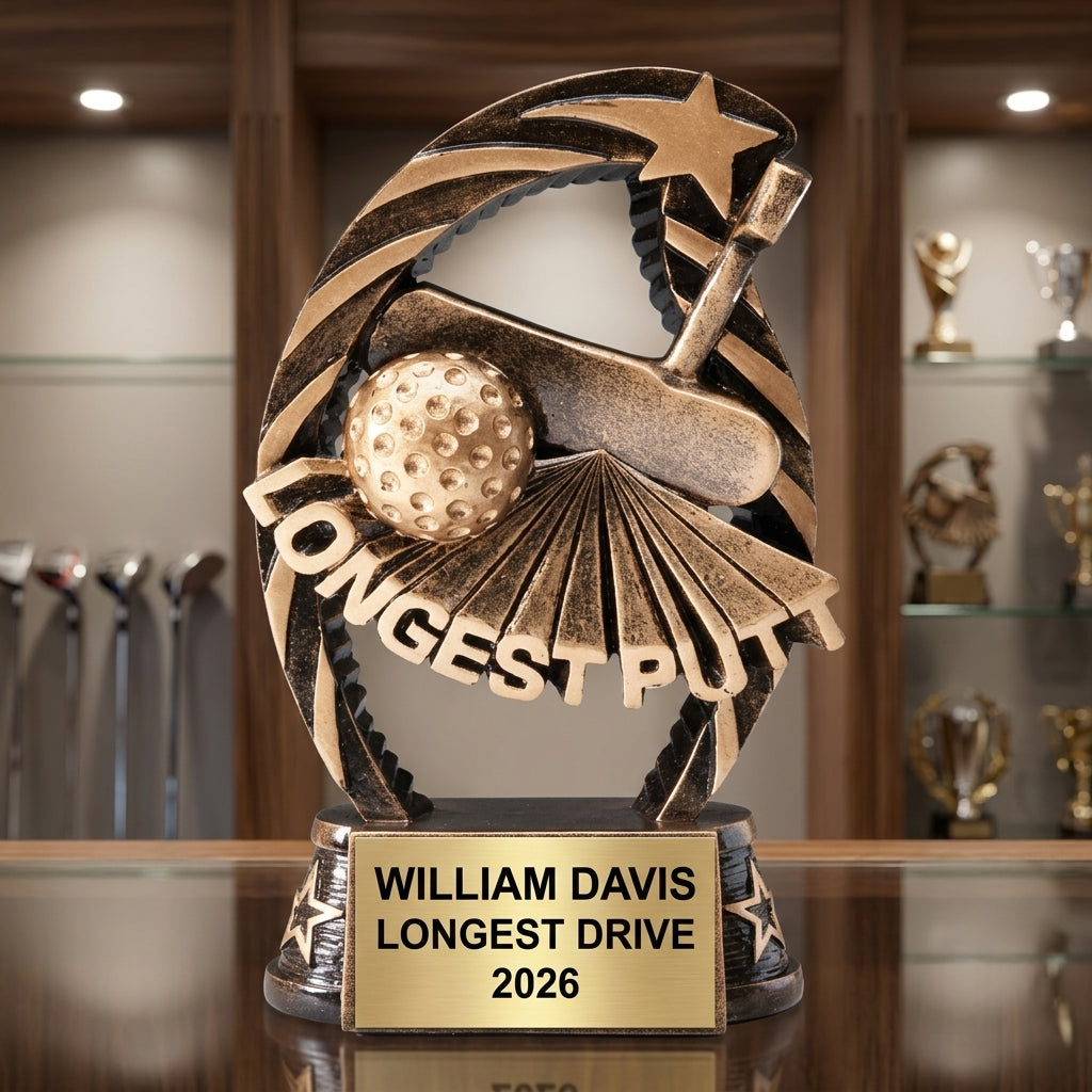Golf Award Trophy | Personalized Golf Trophy | Custom Engraved | Golf Tournament Champion | Gift for Golfer - View 3