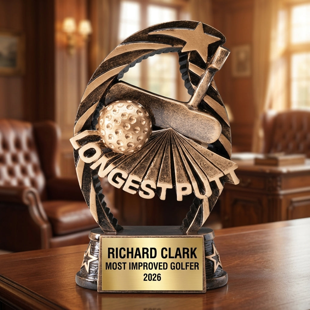 Golf Award Trophy | Personalized Golf Trophy | Custom Engraved | Golf Tournament Champion | Gift for Golfer - View 4