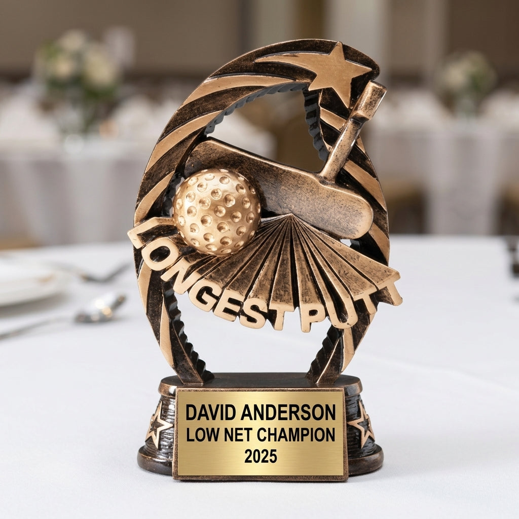 Golf Award Trophy | Personalized Golf Trophy | Custom Engraved | Golf Tournament Champion | Gift for Golfer - View 5