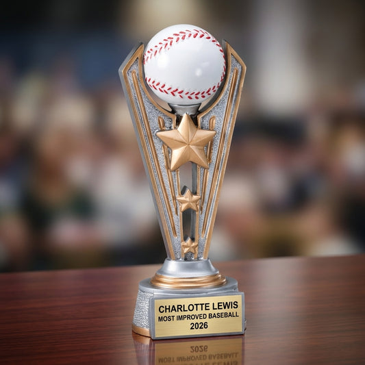 Baseball Award Trophy | Personalized | Custom Engraved | MVP Award | Baseball Gift | Team Trophy - View 2