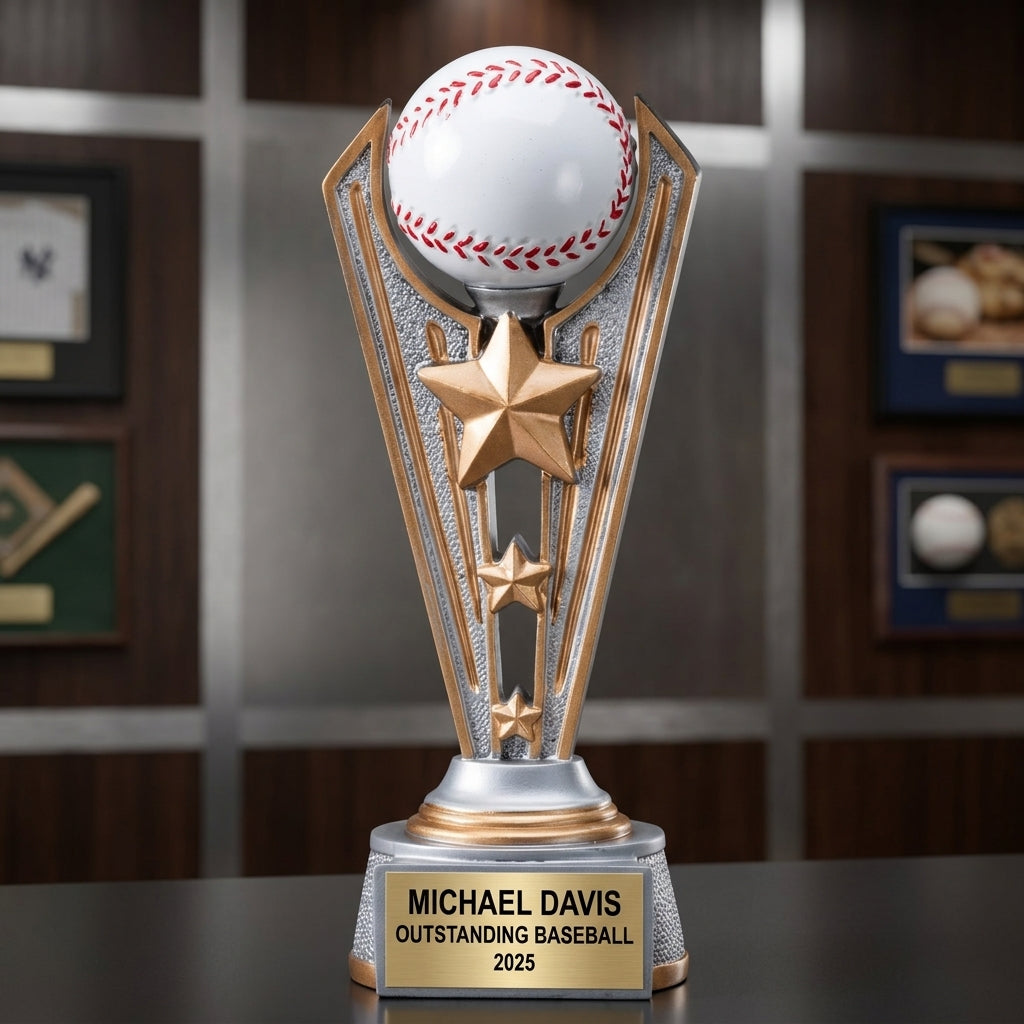 Baseball Award Trophy | Personalized | Custom Engraved | MVP Award | Baseball Gift | Team Trophy - View 3