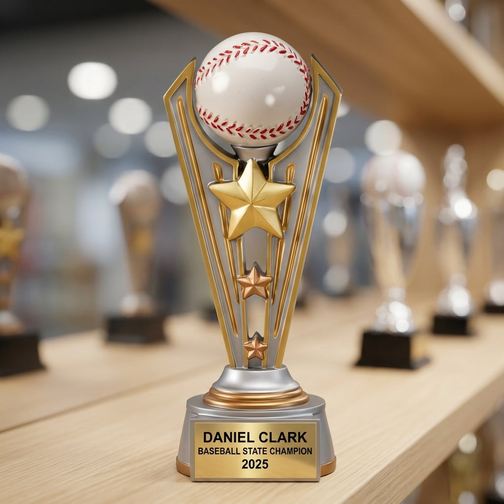 Baseball Award Trophy | Personalized | Custom Engraved | MVP Award | Baseball Gift | Team Trophy - View 4
