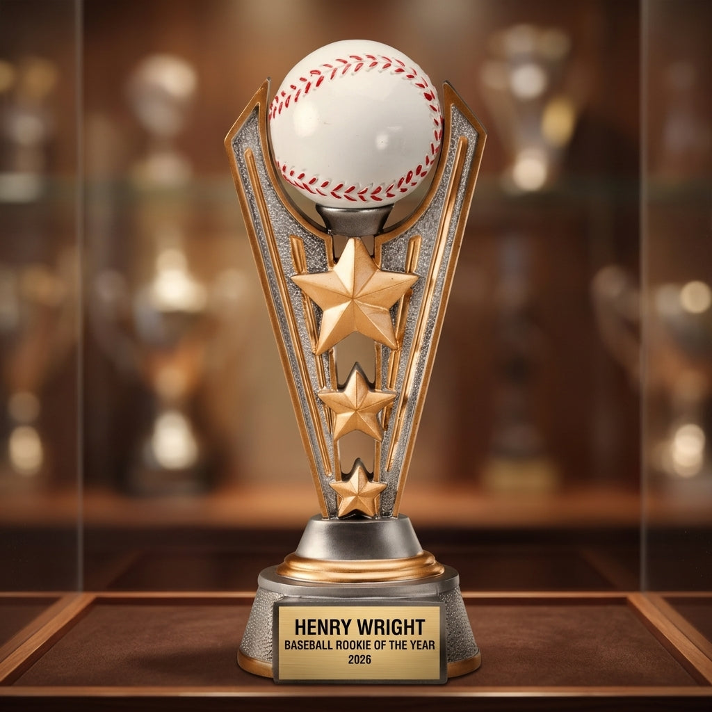 Baseball Award Trophy | Personalized | Custom Engraved | All-Star MVP | Baseball Gift | League Champions | Baseball Trophy | Engraved Trophy - View 1