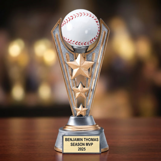 Baseball Award Trophy | Personalized | Custom Engraved | All-Star MVP | Baseball Gift | League Champions | Baseball Trophy | Engraved Trophy - View 2