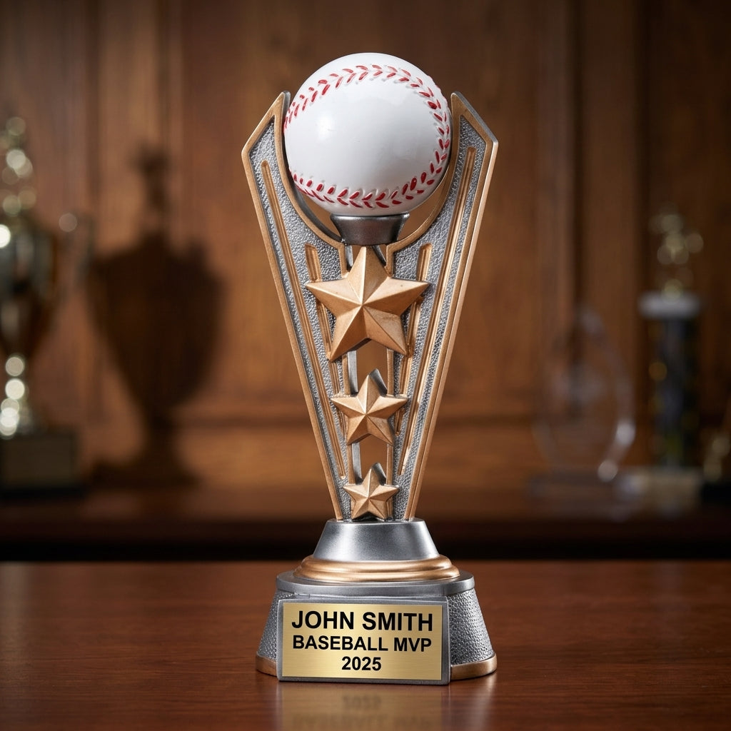 Baseball Award Trophy | Personalized | Custom Engraved | Baseball MVP Award | All Star | Team Trophy | Baseball Gift - View 3