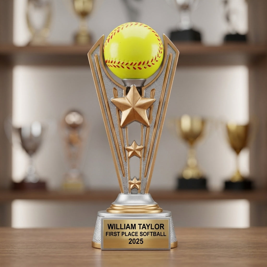 Softball Award Trophy | Personalized Gift | Custom Engraved | All-Star MVP | End of Season | Team Award | Softball Gifts - View 4